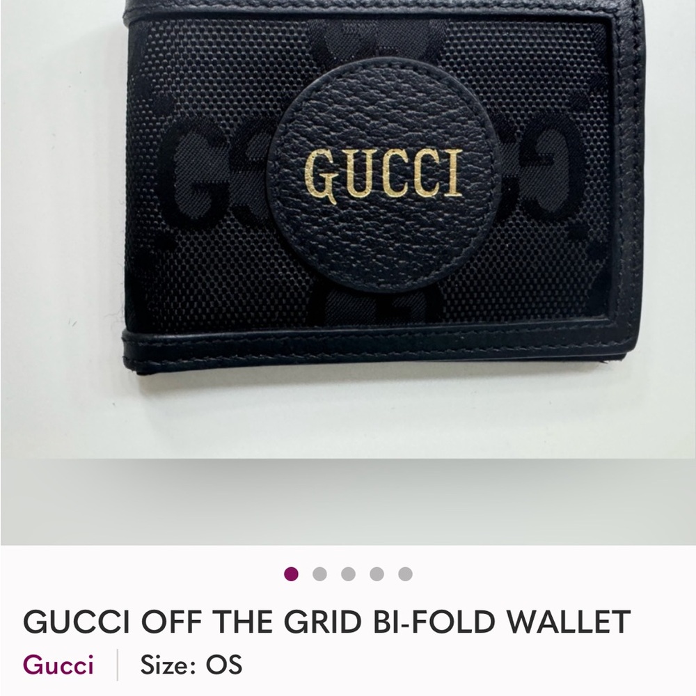 Gucci Black and Gold Bi-Fold Wallet